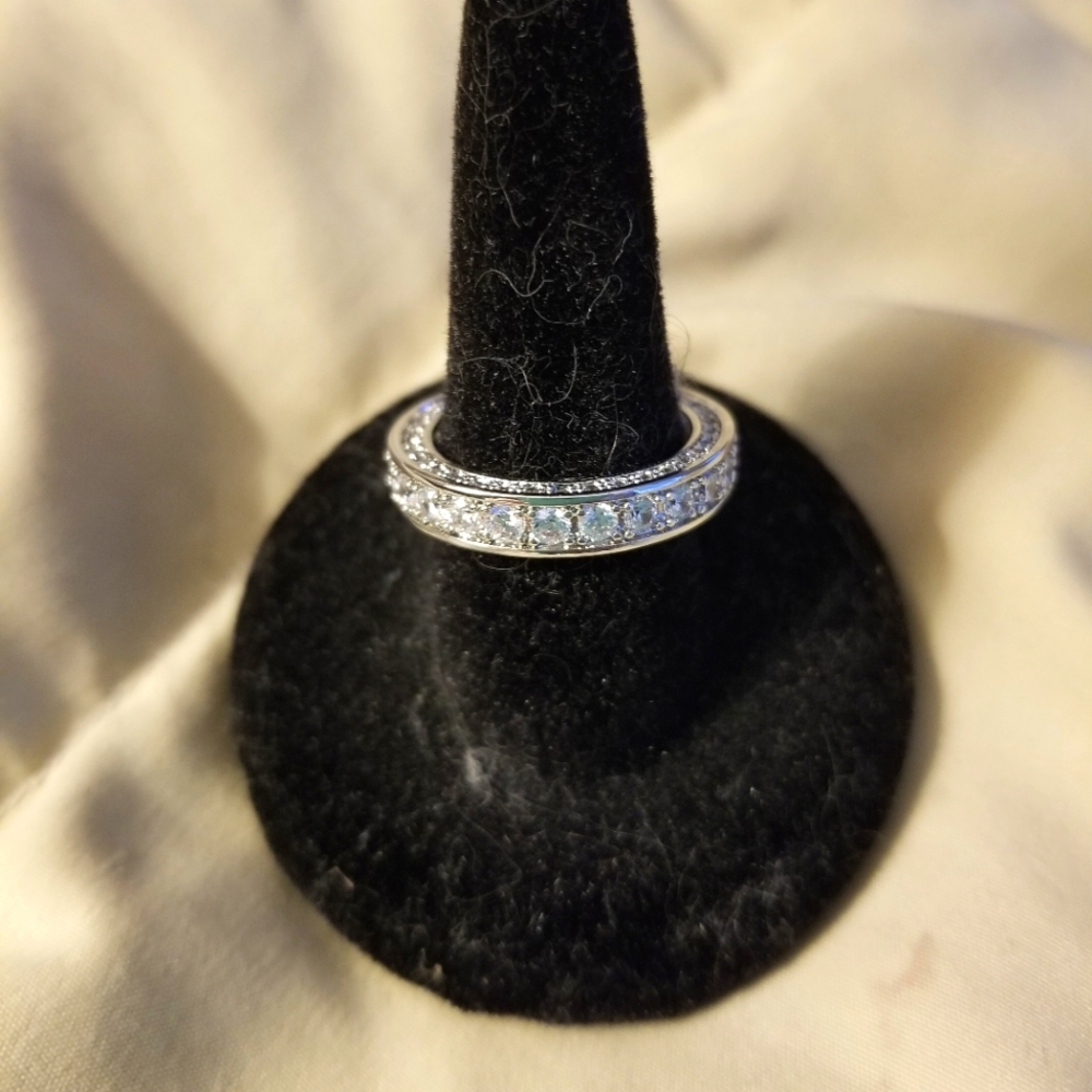 Silver CZ Eternity Ring